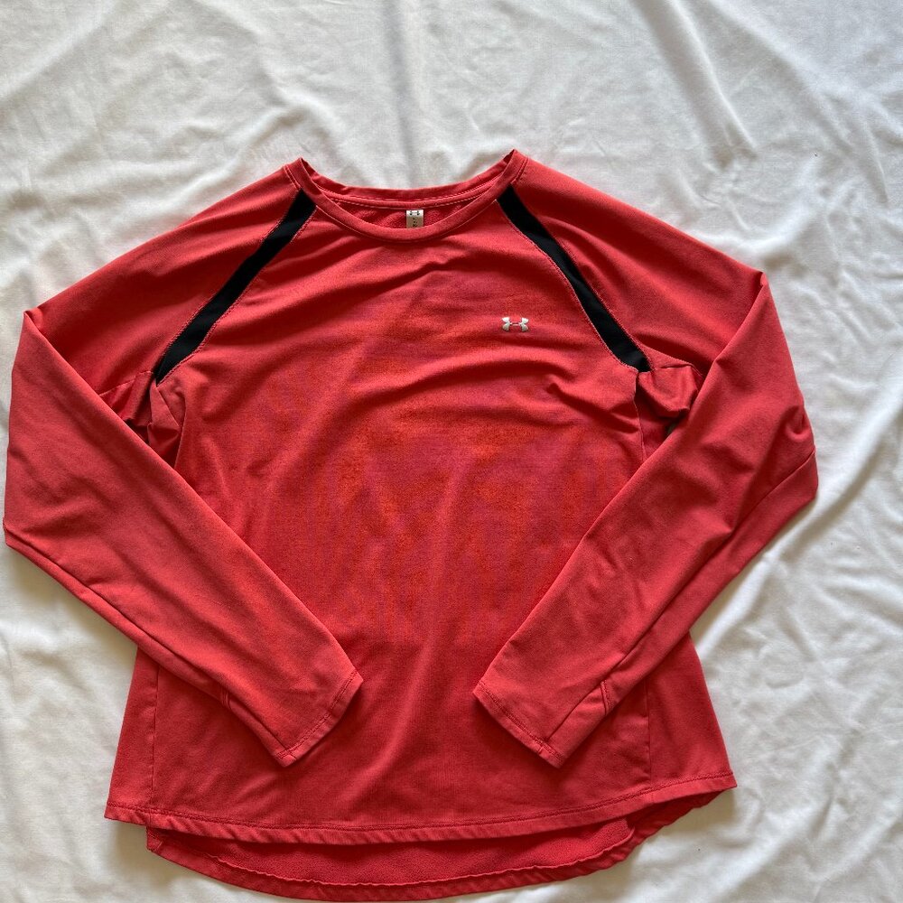 Under Armour Cold Gear Pink Fitted Long Sleeve | Size XL Womens | EUC | Athletic